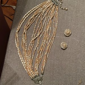 20 strand mini faux pearl like choker